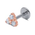 Three Crystal Tragus Piercing TRP-2461